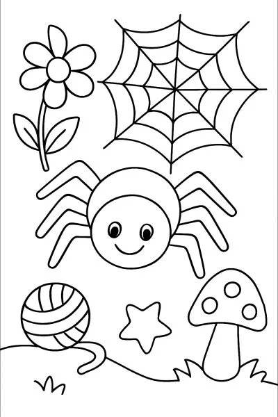 Aranhas para colorir 07