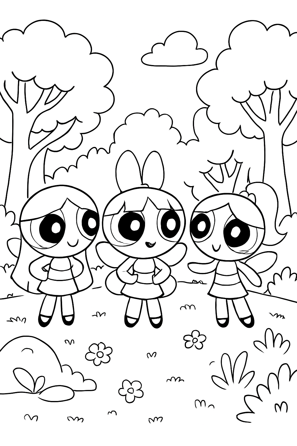 As Meninas Super-Poderosas para colorir 02