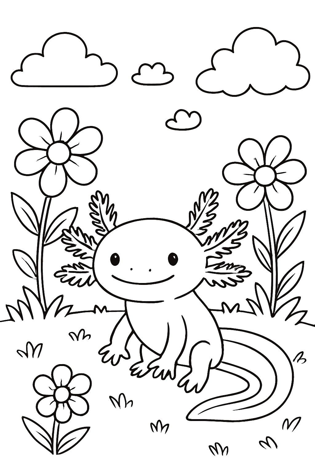 Axolotes para colorir 12