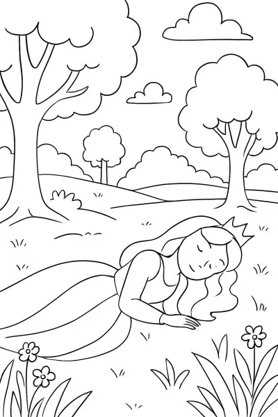 Bela Adormecida para colorir 13