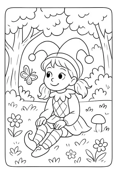 Arlequina para colorir 02