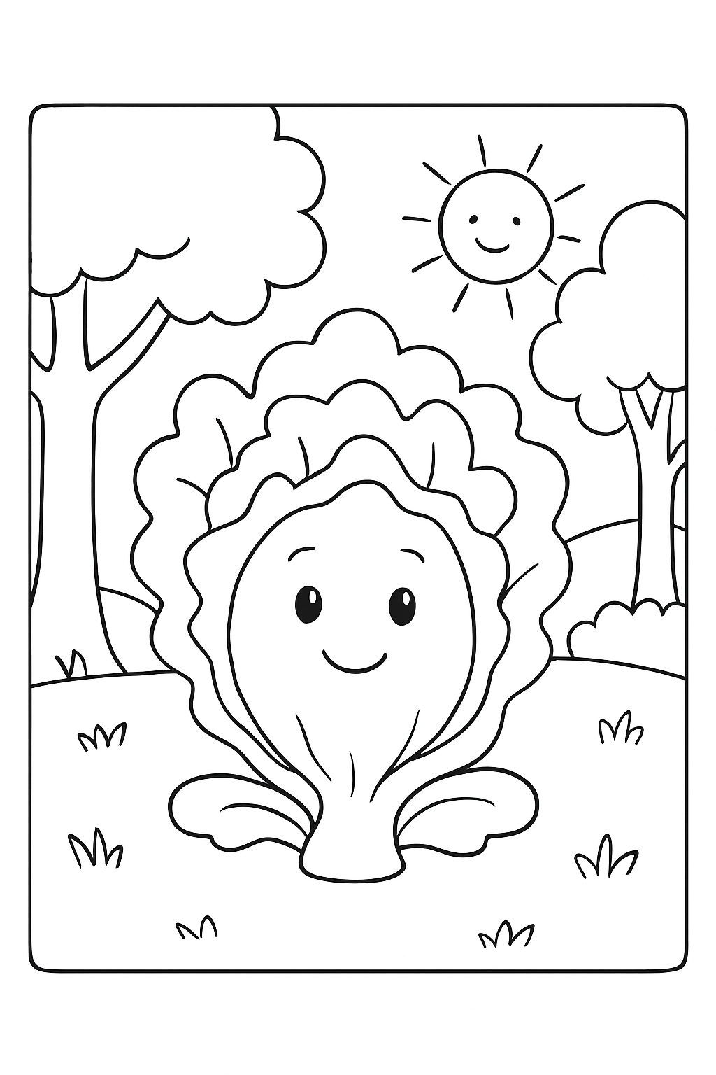 Alface para colorir 02