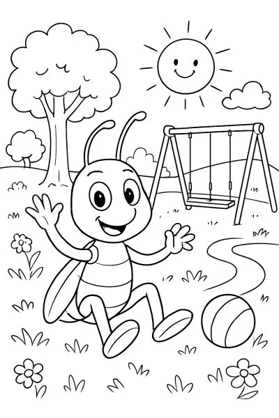 Barata para colorir 03