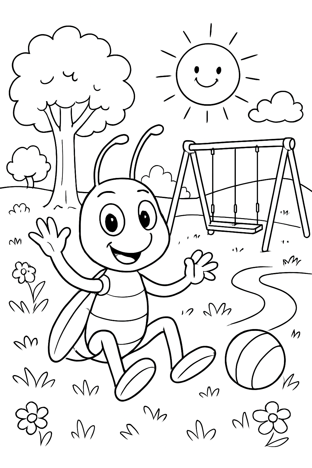 Barata para colorir 03