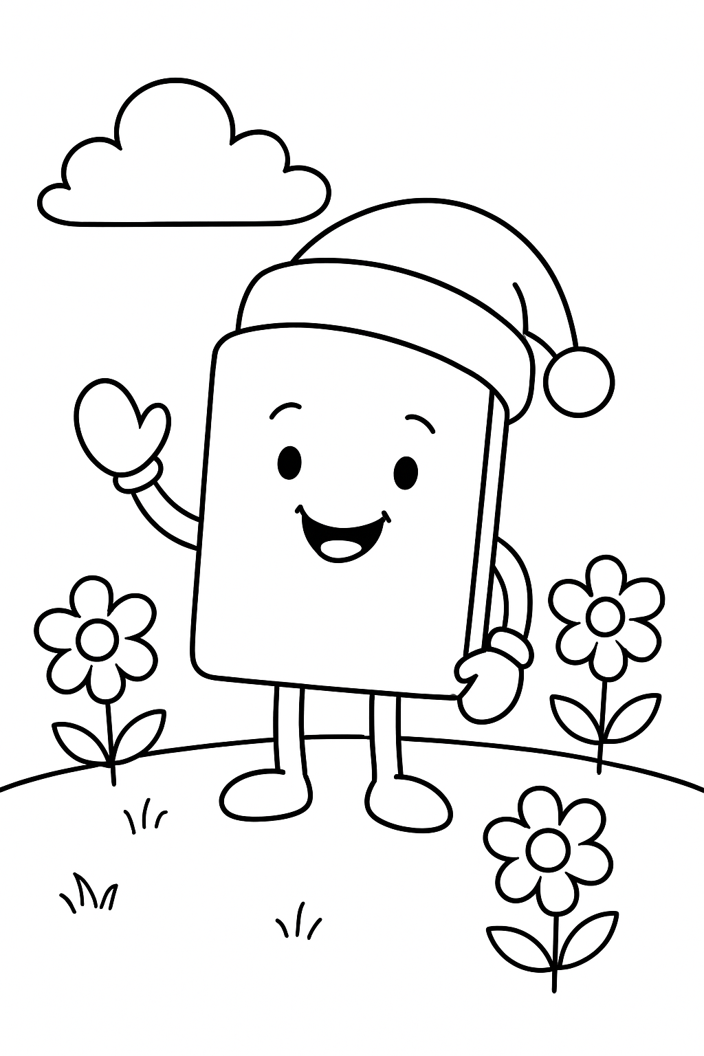 Cartão de Natal para colorir 01