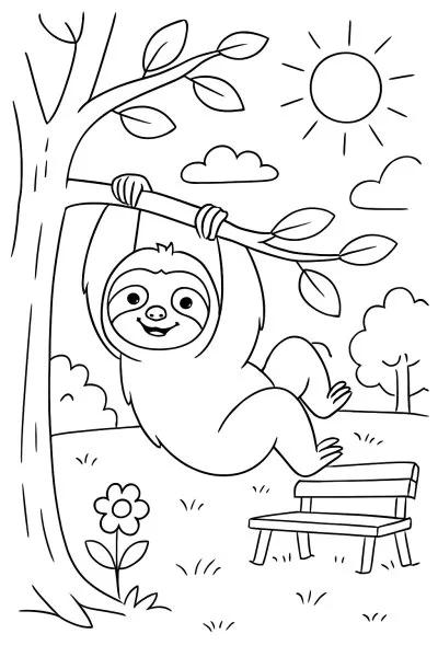 Bicho-Preguiça para colorir 14
