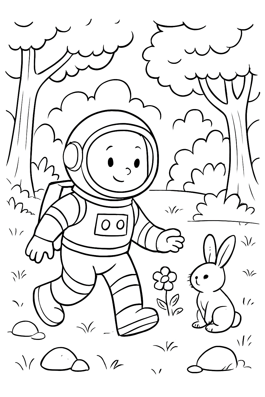 Astronautas para colorir 02