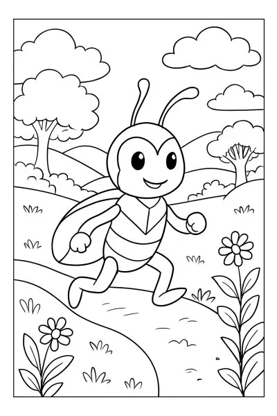 Besouro Azul para colorir 06