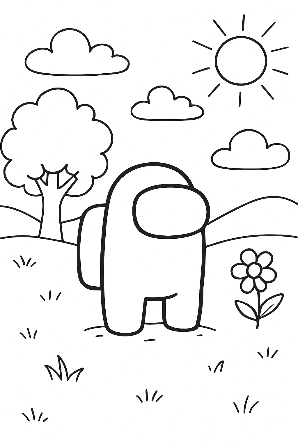 Among Us para colorir 08