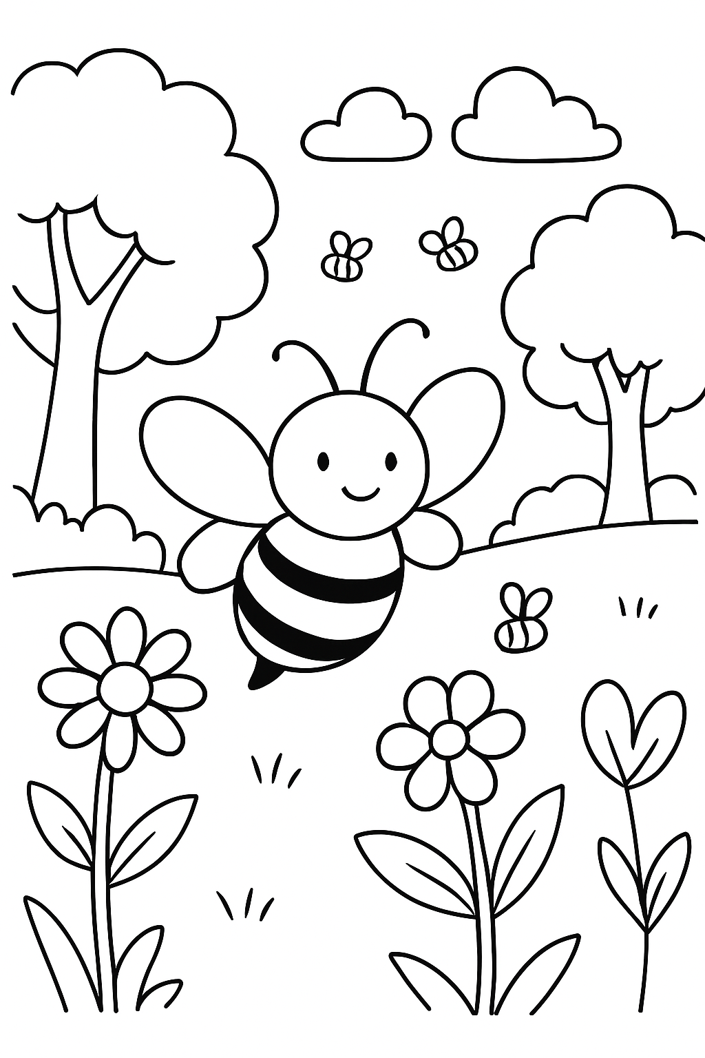 Abelhas para colorir 02