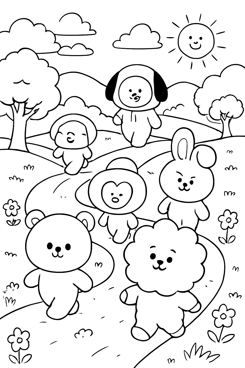 BT21 para colorir 06