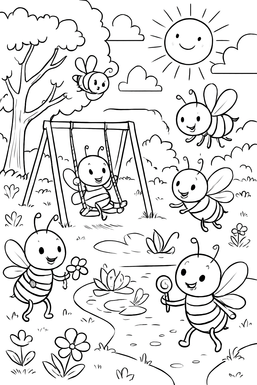 Abelhas para colorir 14