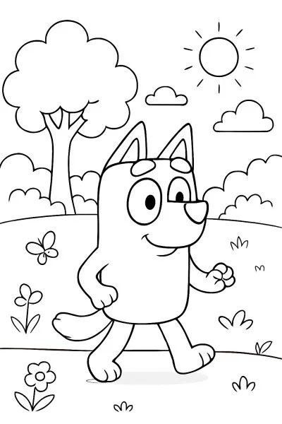 Bluey para colorir 11