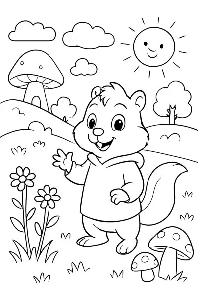 Alvin e os Esquilos para colorir 10