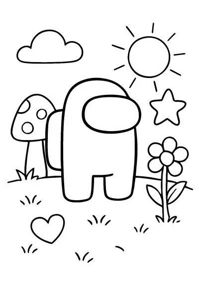 Among Us para colorir 07