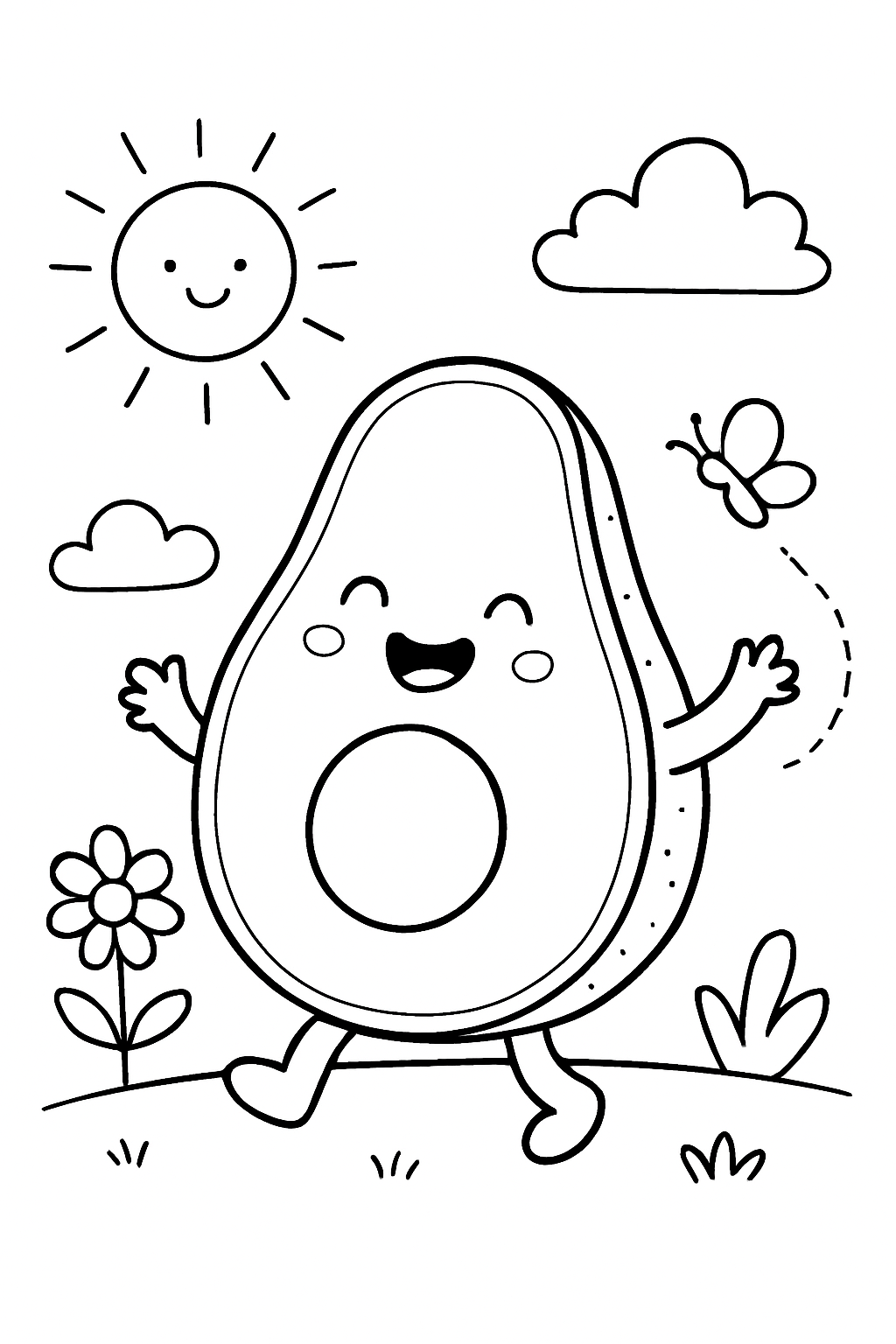 Abacate para colorir 09