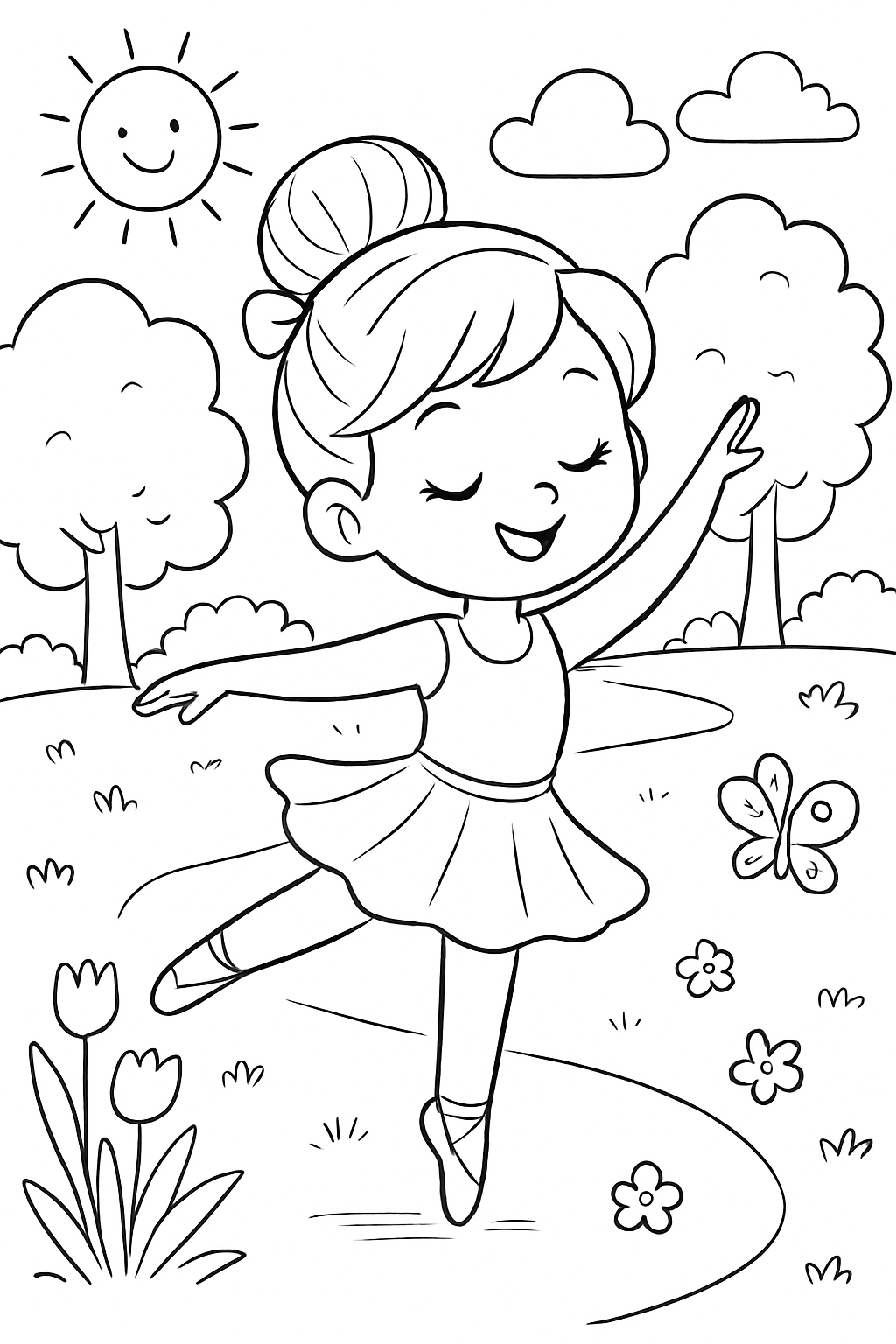 Bailarina para colorir 03