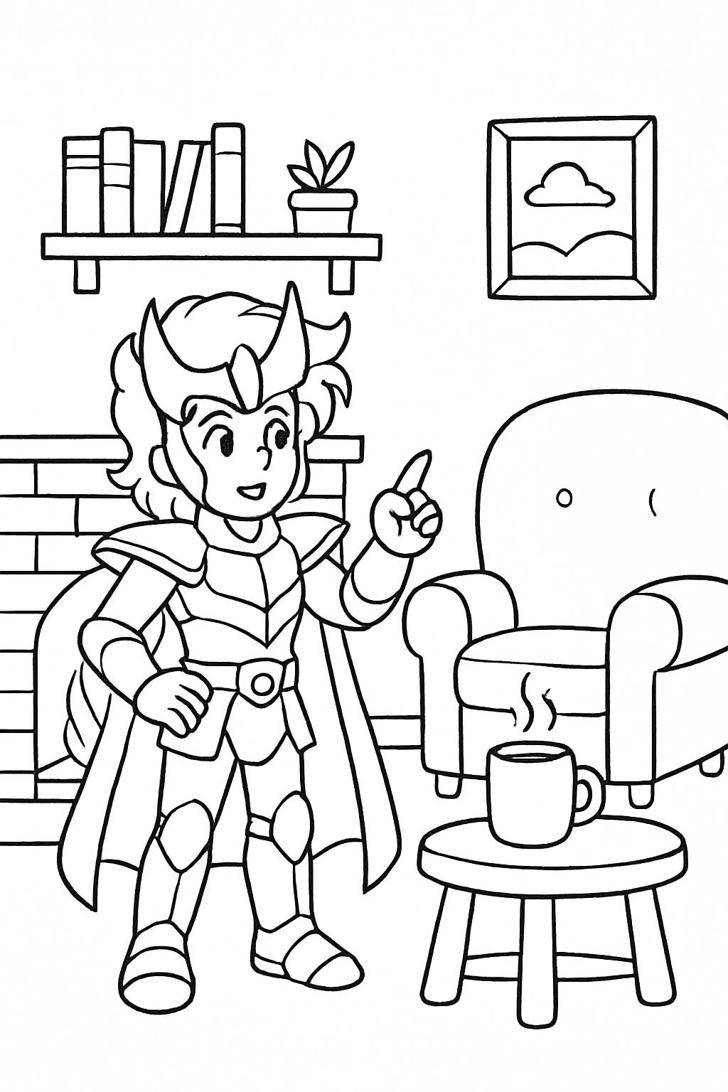 Cavaleiros do Zodíaco para colorir 15