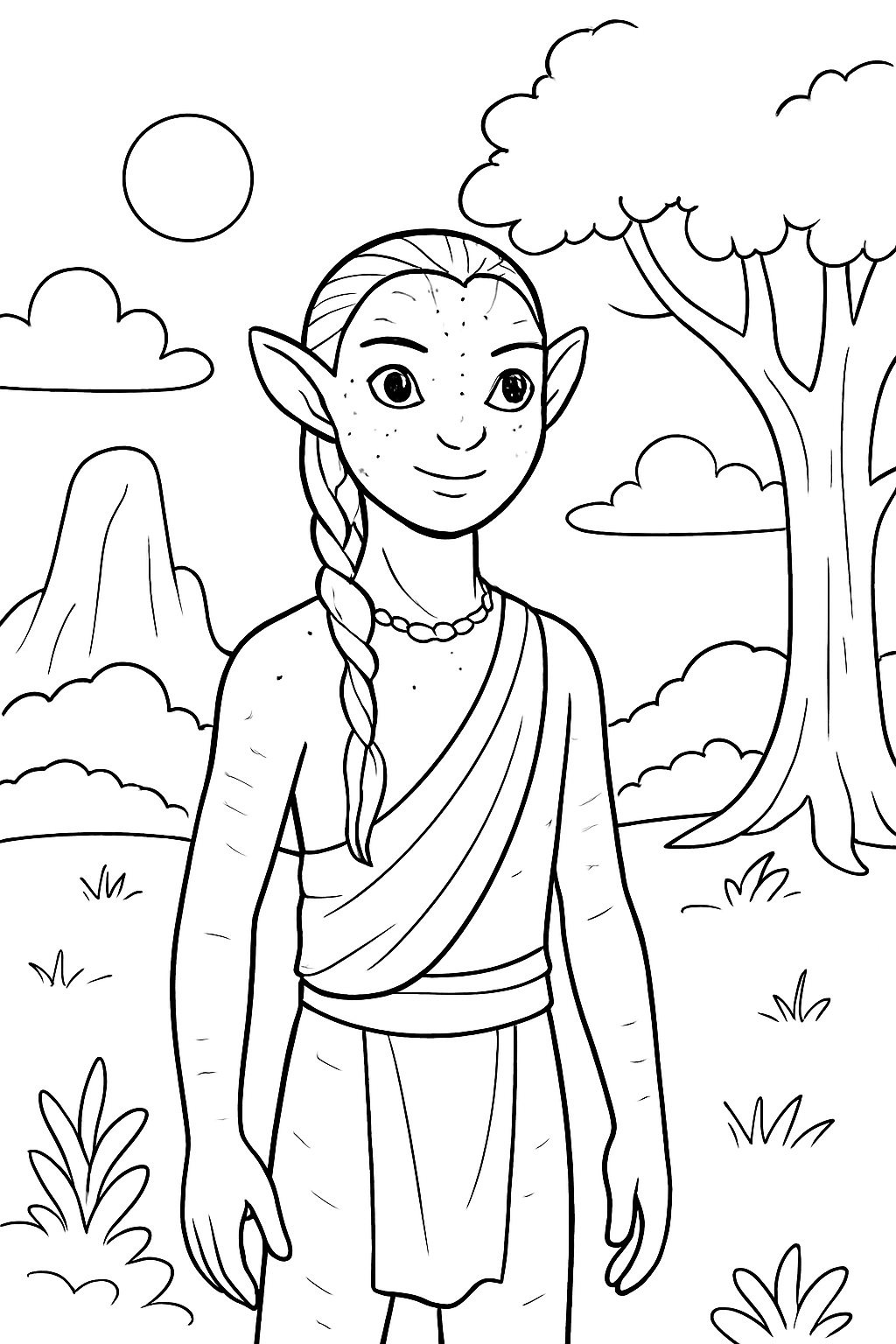 Avatar para colorir 08
