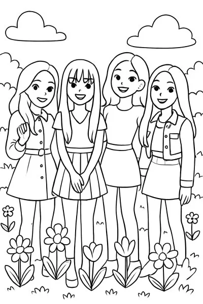 BlackPink para colorir 12