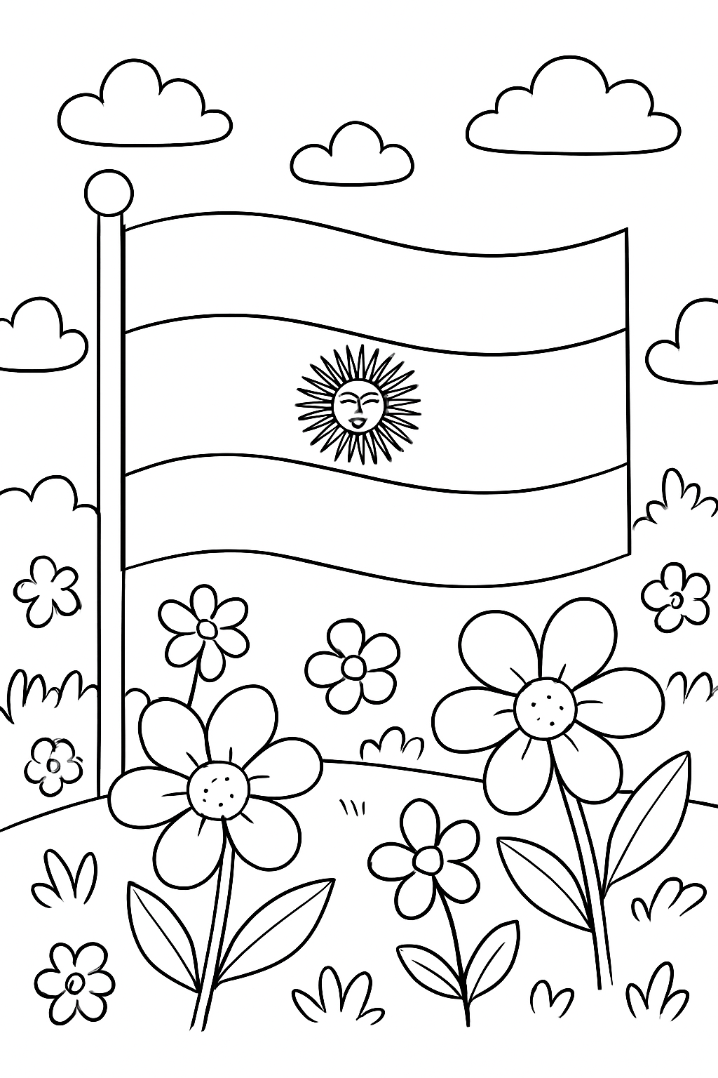 Bandeira da Argentina para colorir 12