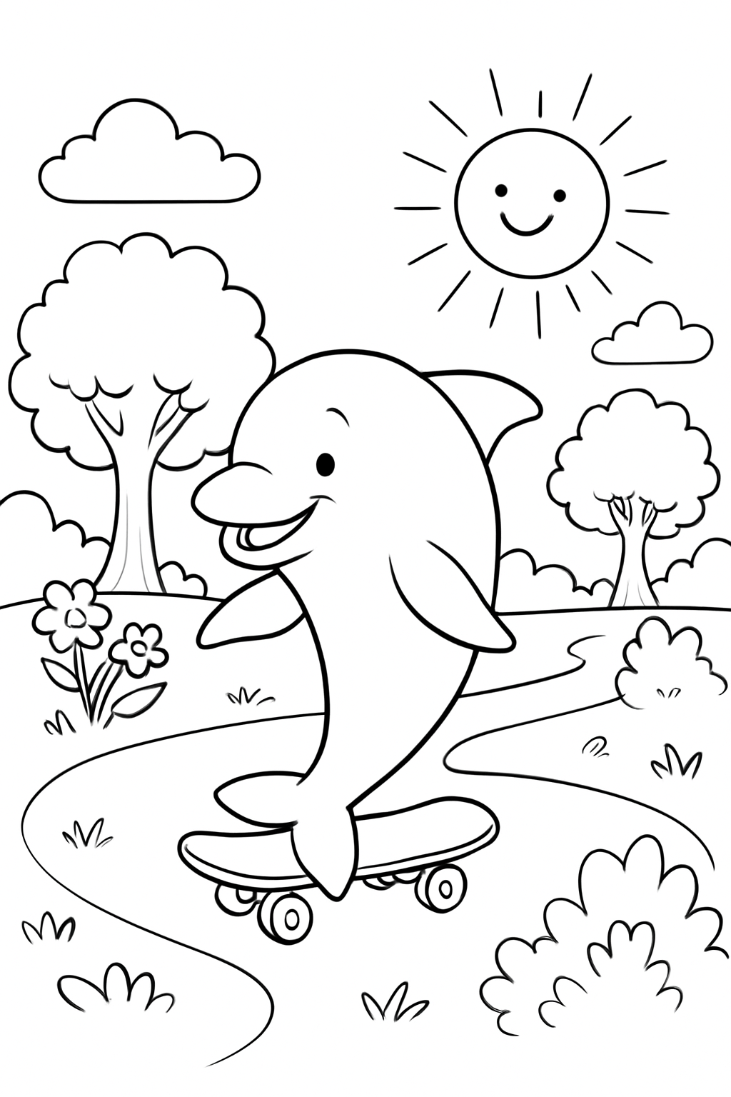 Boto-Cor-De-Rosa para colorir 03