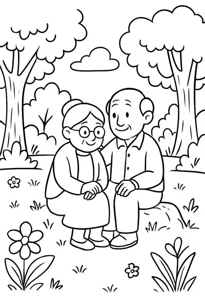 Avós para colorir 02