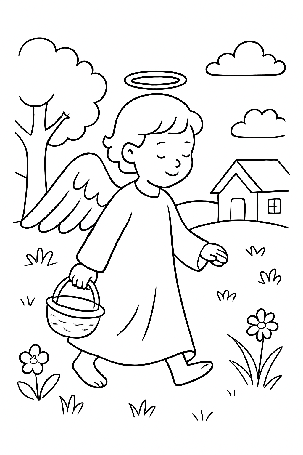 Anjos para colorir 11
