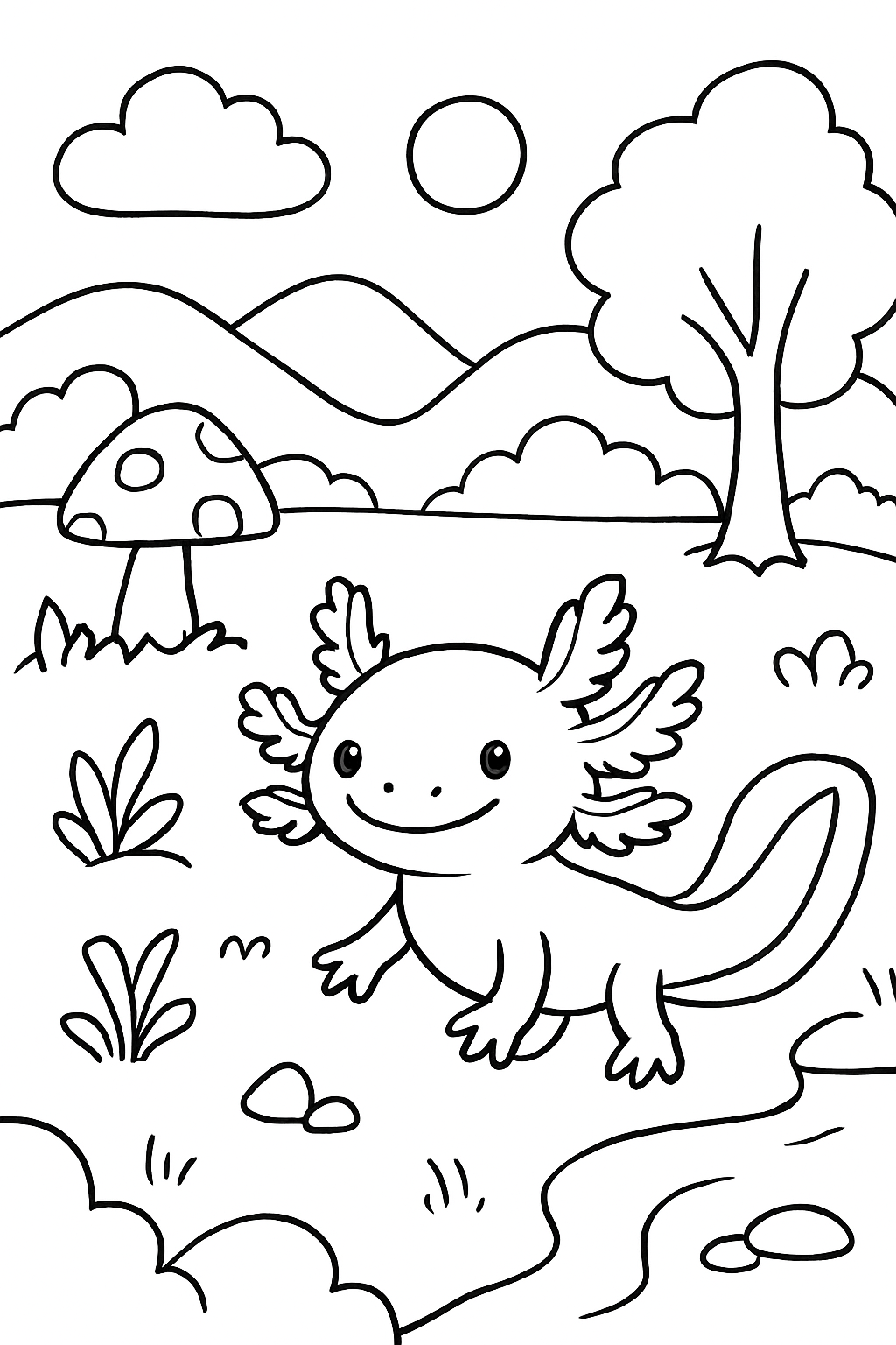 Axolotes para colorir 10