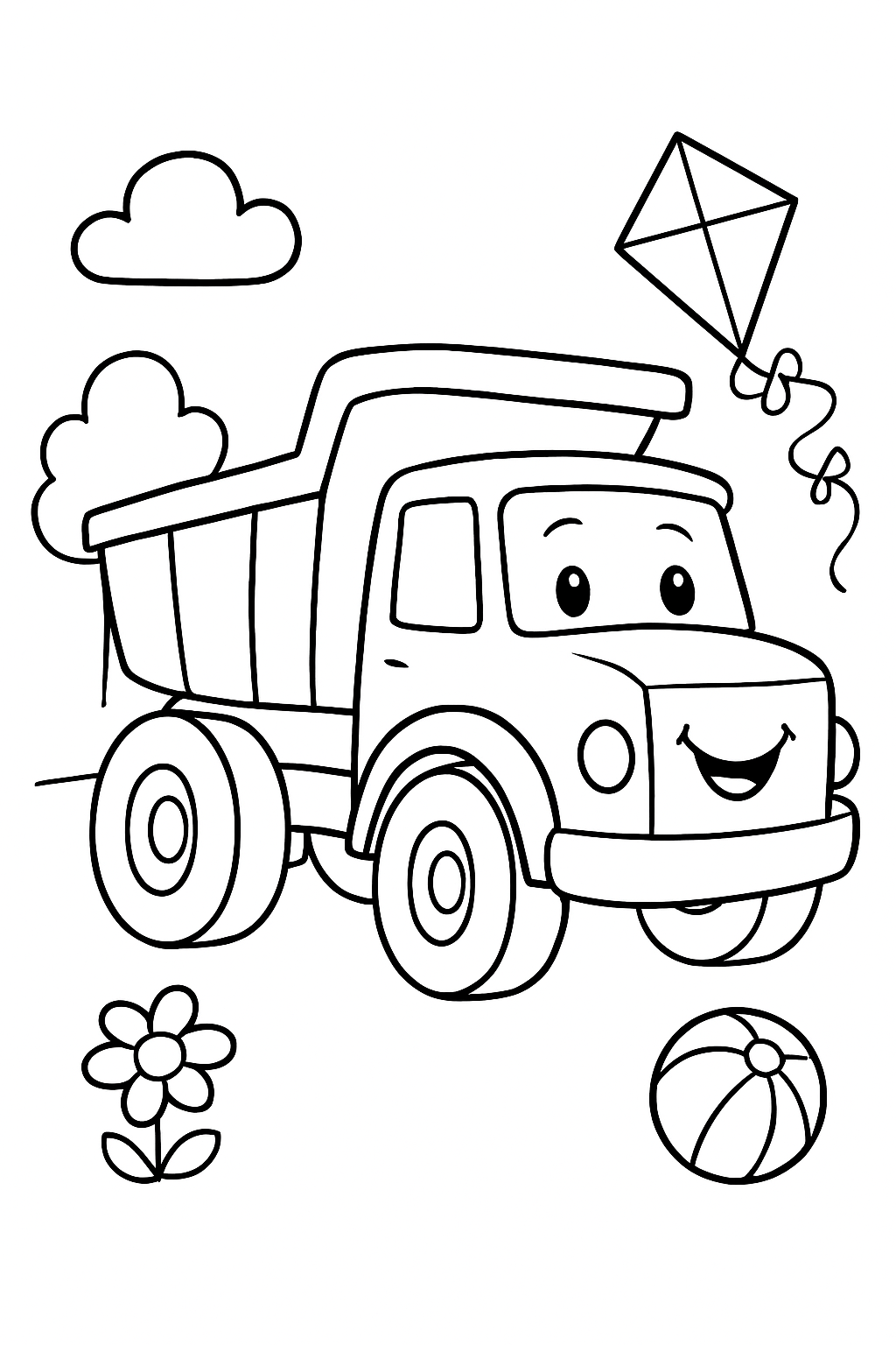 Caminhões para colorir 07