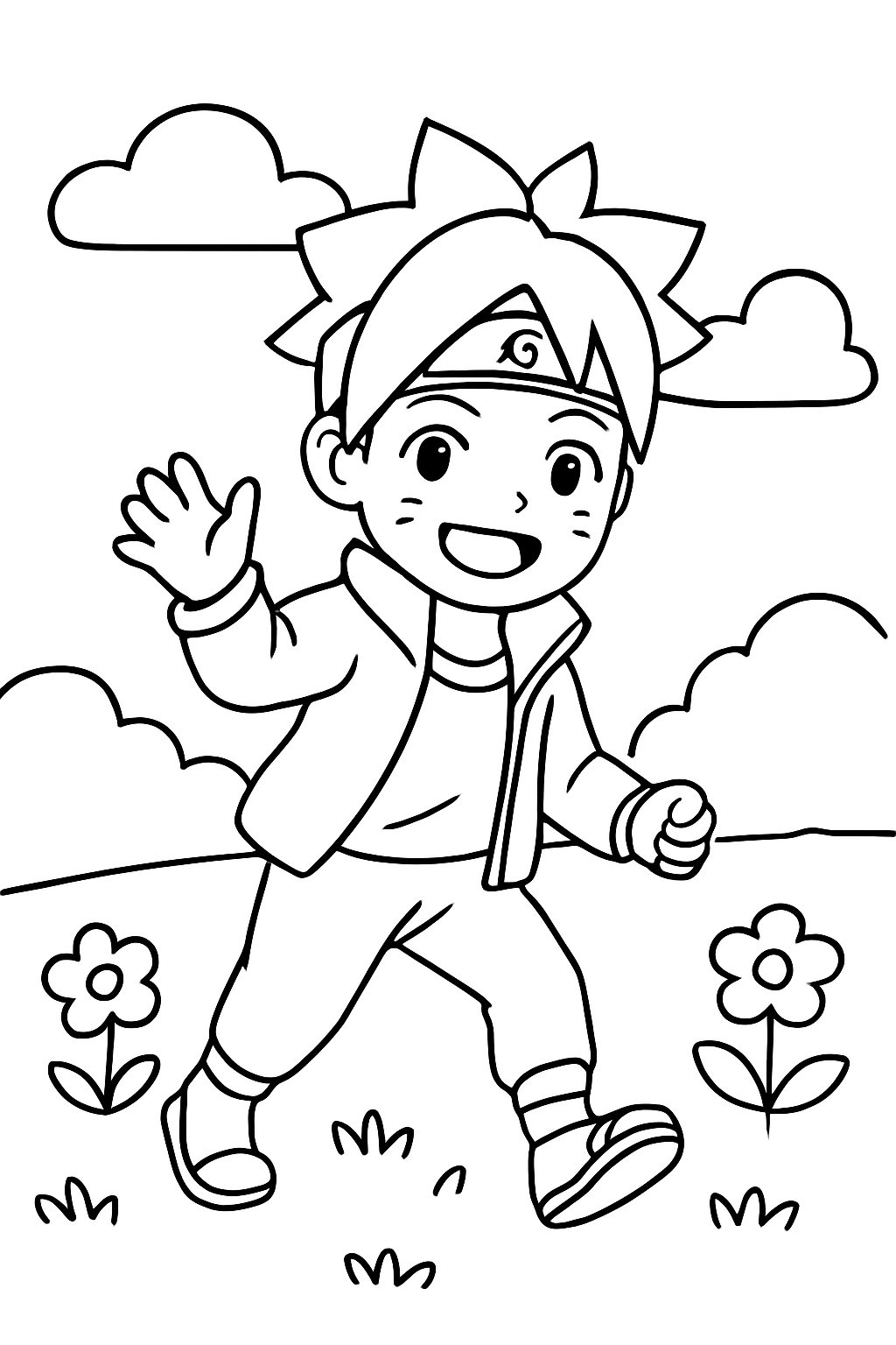 Boruto para colorir 01
