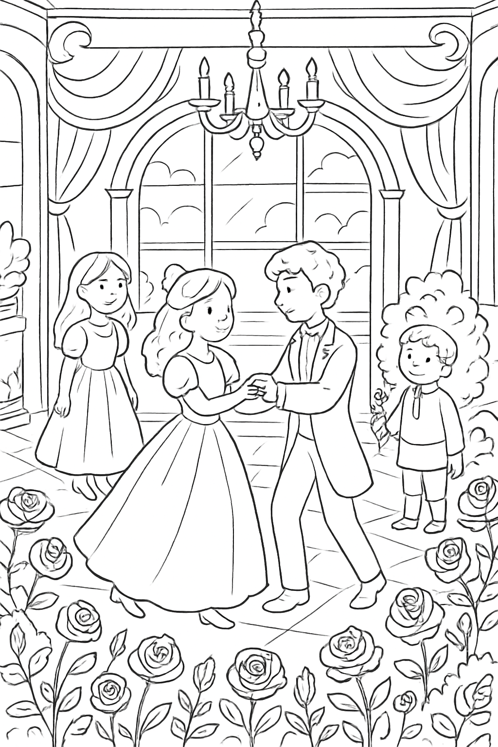 A Bela e a Fera para colorir 11
