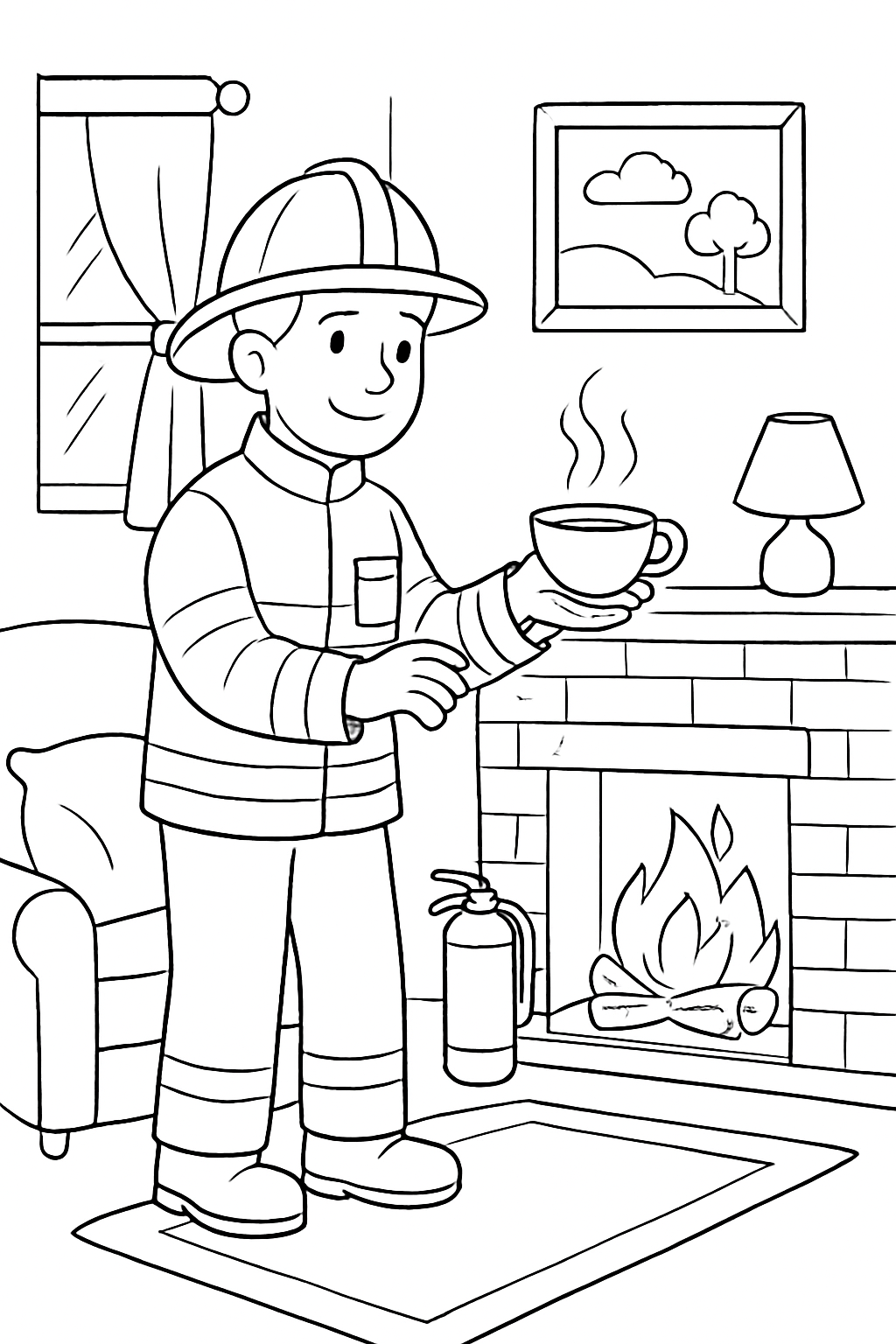 Bombeiros para colorir 15