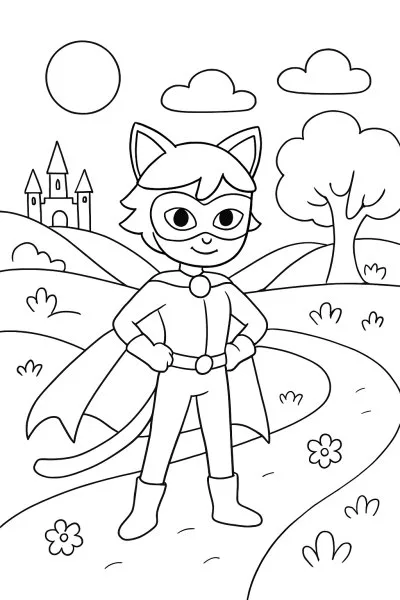 Cat Noir para colorir 10