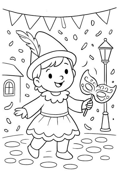 Carnaval para colorir 11