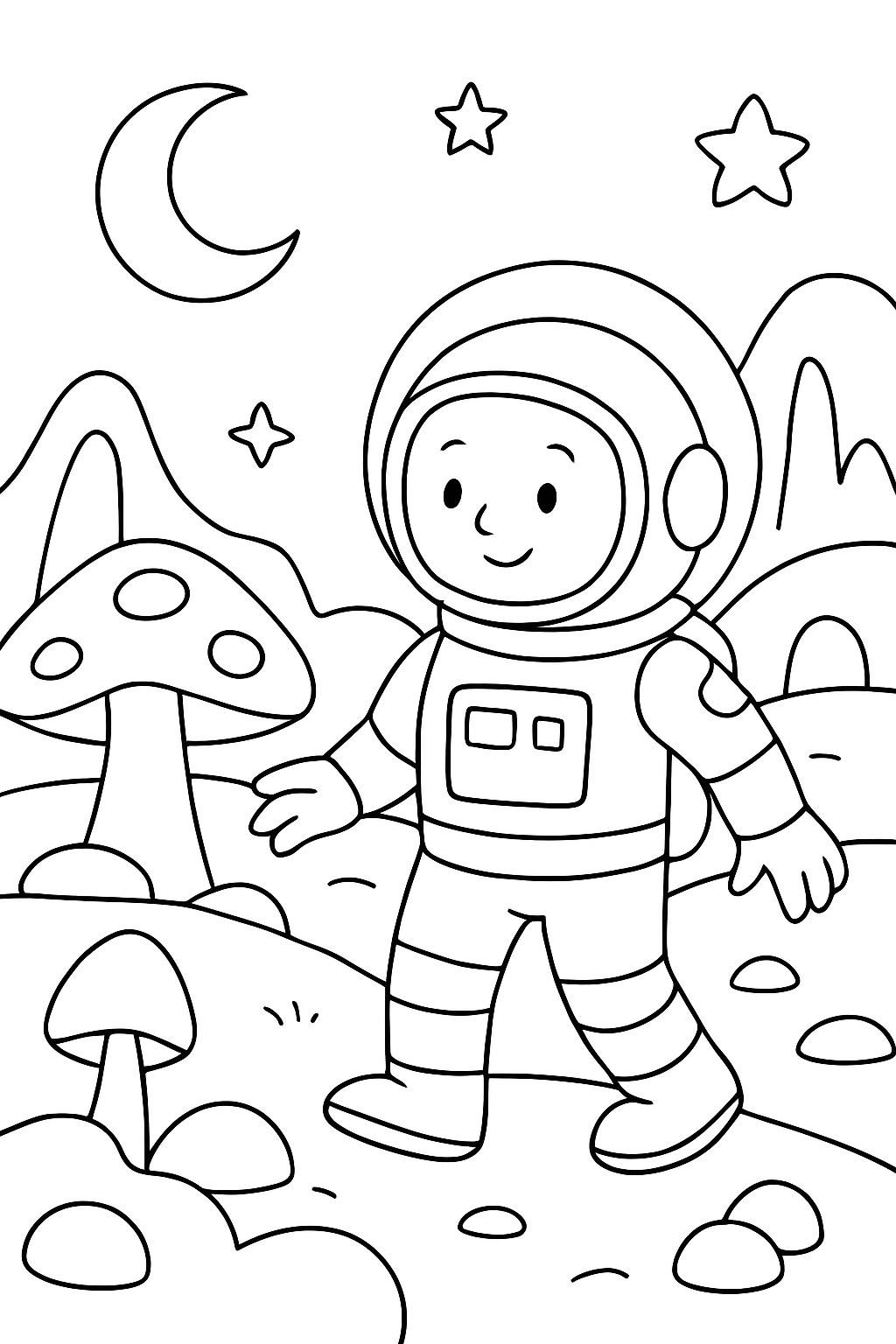 Astronautas para colorir 10