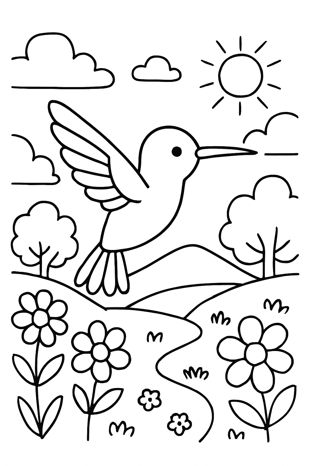 Beija-flor para colorir 10