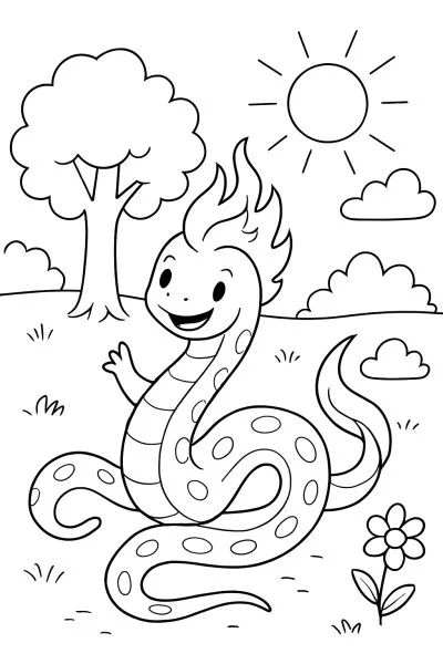 Boitatá para colorir 14