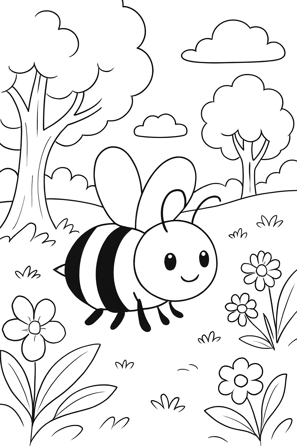 Bumblebee para colorir 02