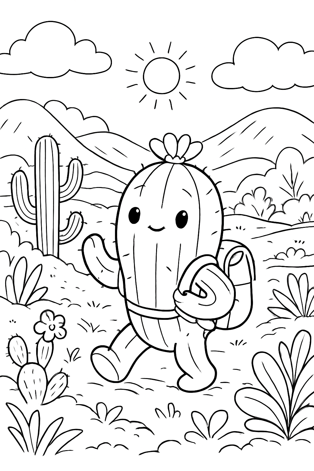 Cactos para colorir 06