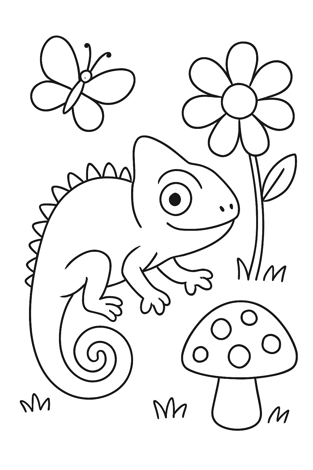 Camaleão para colorir 07