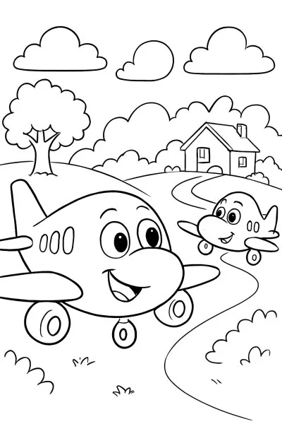 Aviões para colorir 05