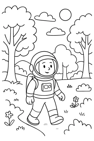 Astronautas para colorir 13