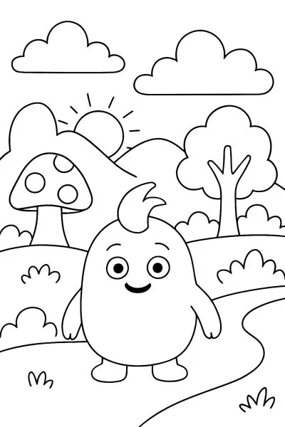 Azul Babão para colorir 10