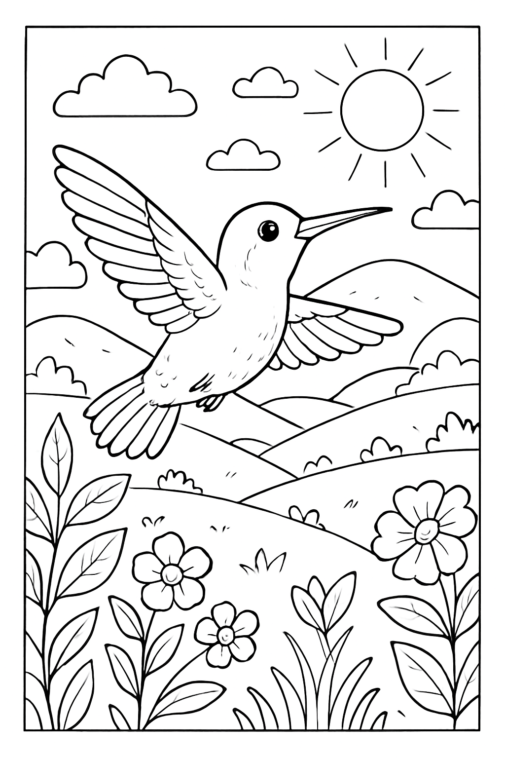 Beija-flor para colorir 06
