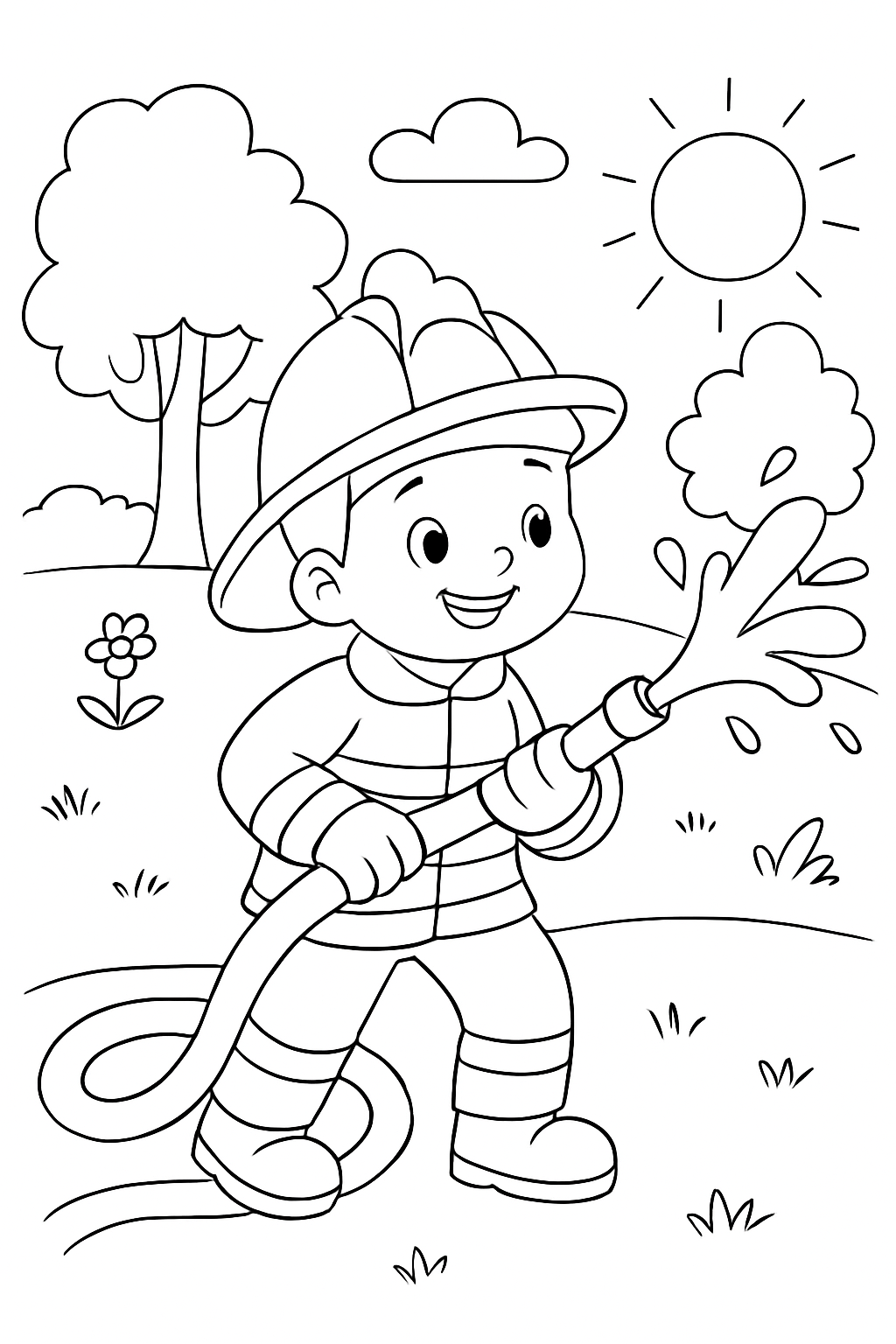 Bombeiros para colorir 14