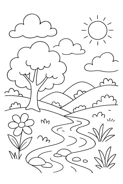 Natureza para colorir 10