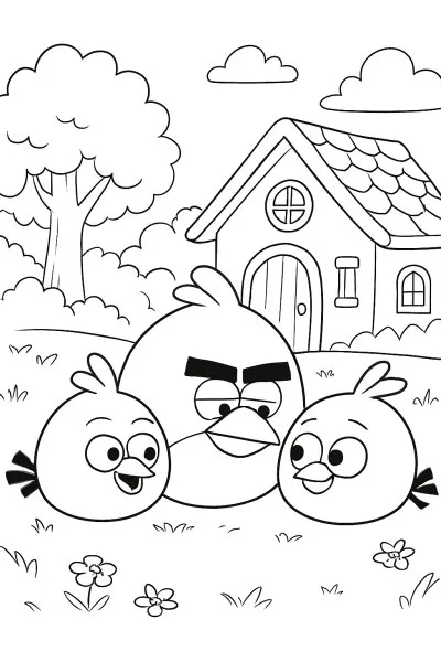 Angry Birds para colorir 05