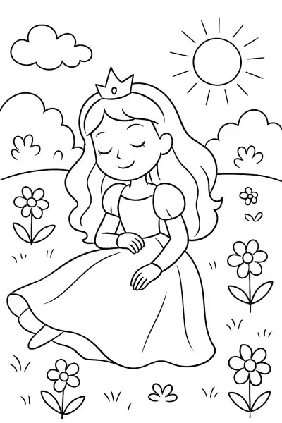Bela Adormecida para colorir 12