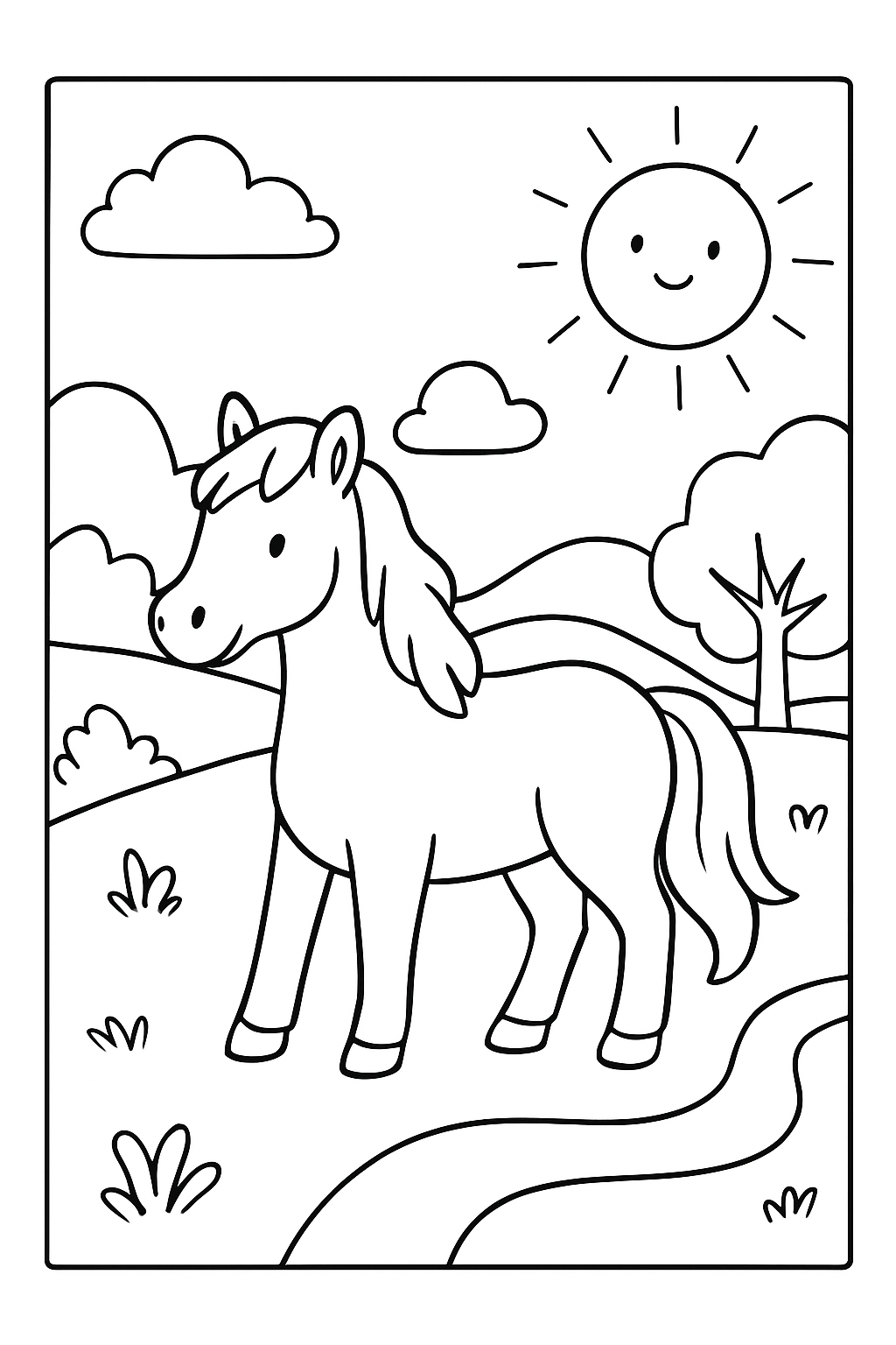 Cavalos para colorir 10